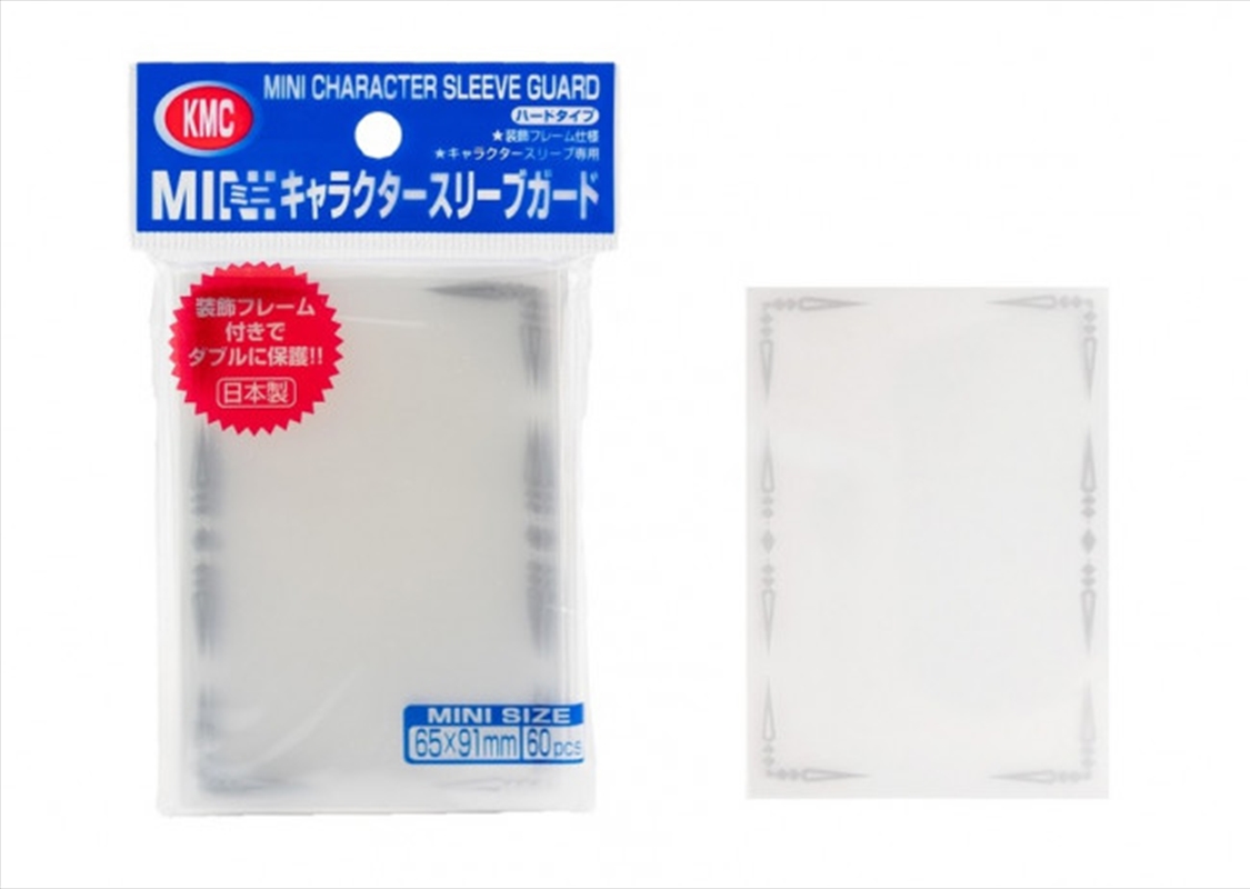 KMC Hyper Mini Character Sleeve Guard 60 Pack (91mm x 65mm) - Clear with silver scroll work/Product Detail/Games Accessories
