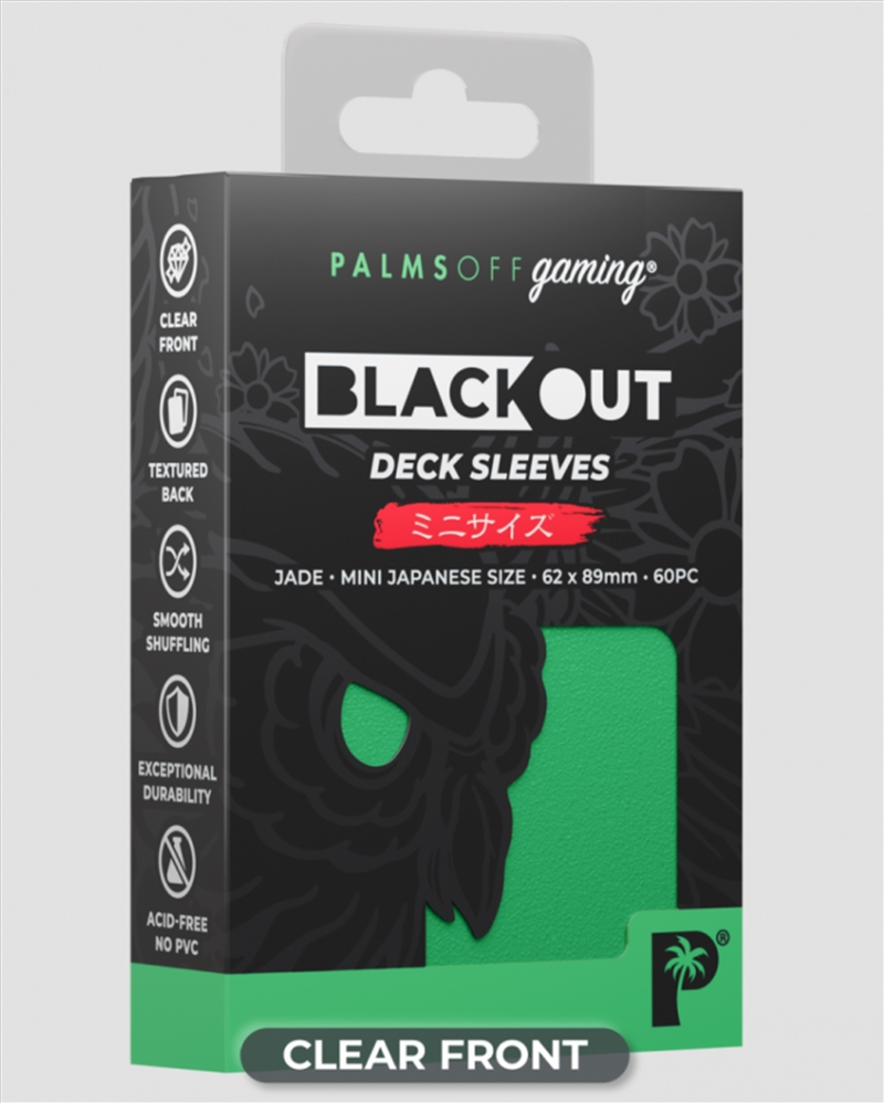 Palms Off Gaming - BLACKout Deck Sleeves - Japanese - 60pc - JADE/Product Detail/Games Accessories