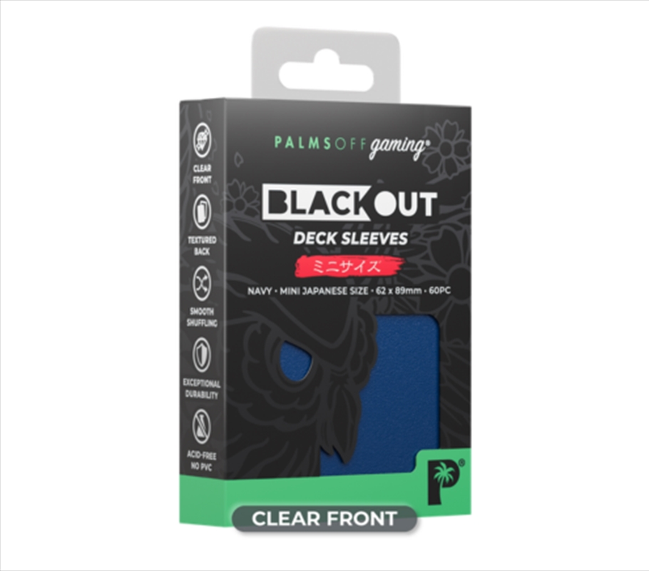Palms Off Gaming - BLACKout Deck Sleeves - Japanese - 60pc - NAVY/Product Detail/Games Accessories