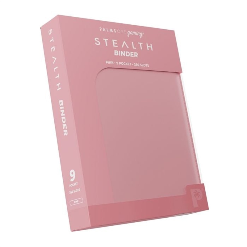 Palms Off Gaming - STEALTH 9 Pocket Side Loader Zip Trading Card Binder - PINK/Product Detail/Games Accessories