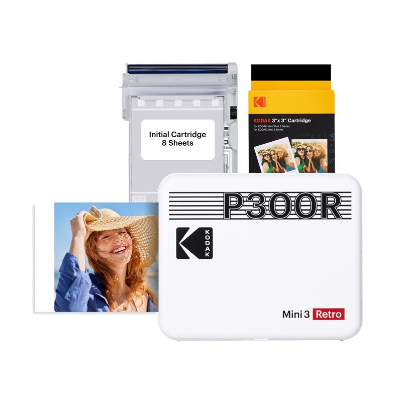 Kodak Instant Mini 3 Retro Cartridge Bundle Colour: White/Product Detail/Cameras