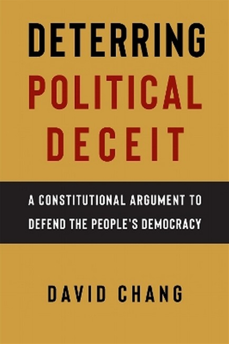 Deterring Political Deceit/Product Detail/Law