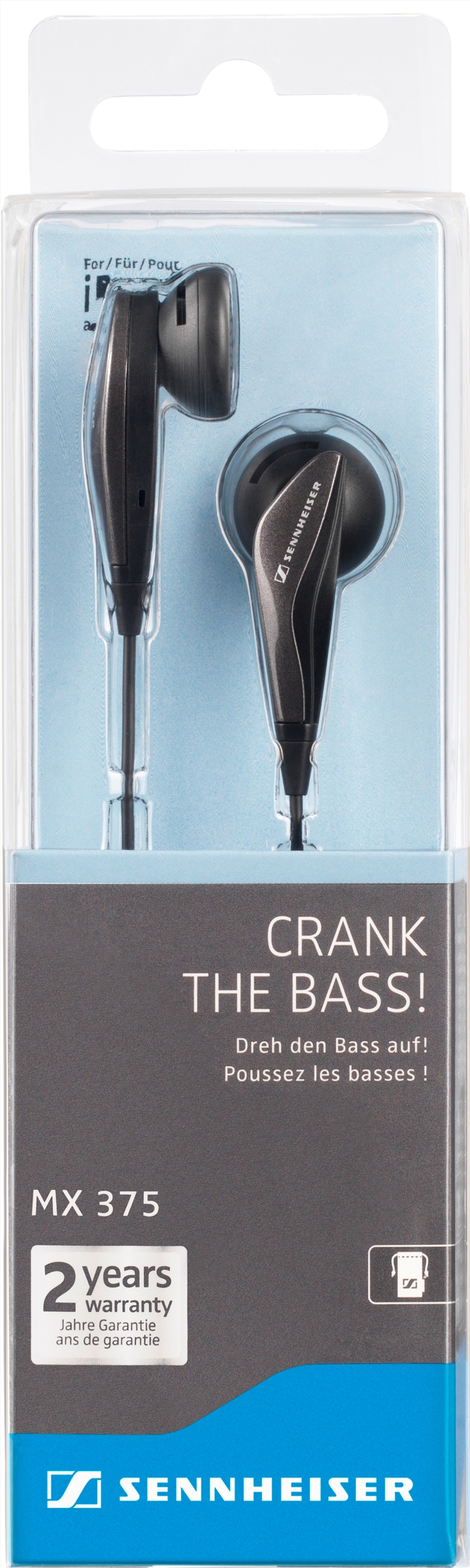 Sennheiser MX 375: Crank The Bass Earphones/Product Detail/Headphones