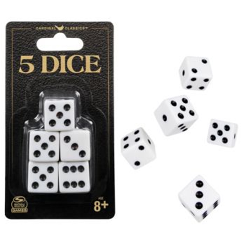 Classic Games Pack of 5 Dice/Product Detail/Games Accessories