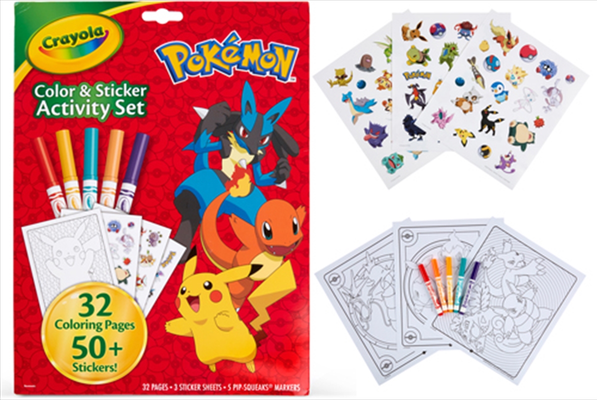 Crayola Color & Sticker Activity Set, Pokemon/Product Detail/Kids Activity Books