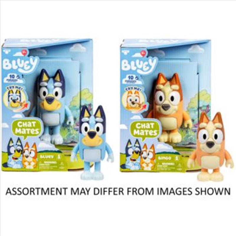 Bluey Chat Mates Talking Figures Single Pack assorted  (Sent At Random)/Product Detail/Toys