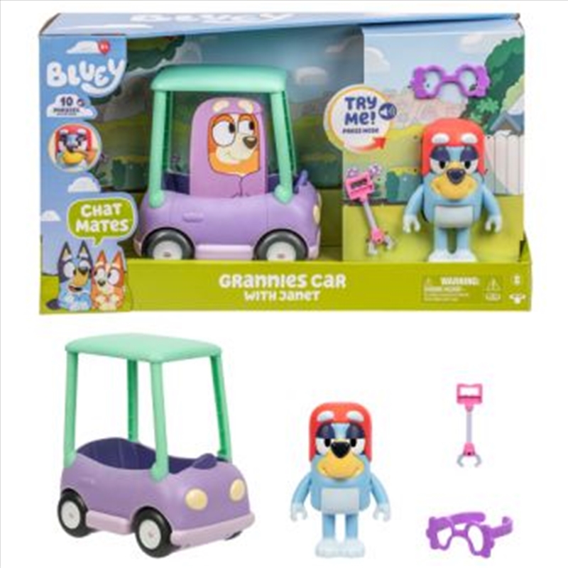 Bluey Chat Mates Granny Car with Janet/Product Detail/Toys