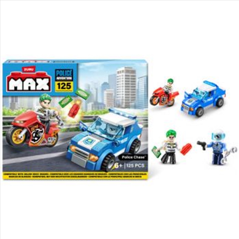 ZURU MAX Build City Police Playset 125 Bricks/Product Detail/Toys