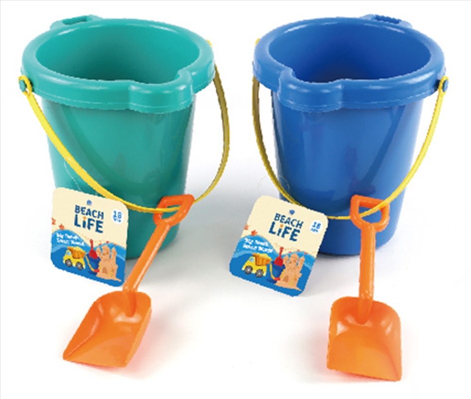 Beach Bucket Round 19cm with Spade/Product Detail/Sport & Outdoor