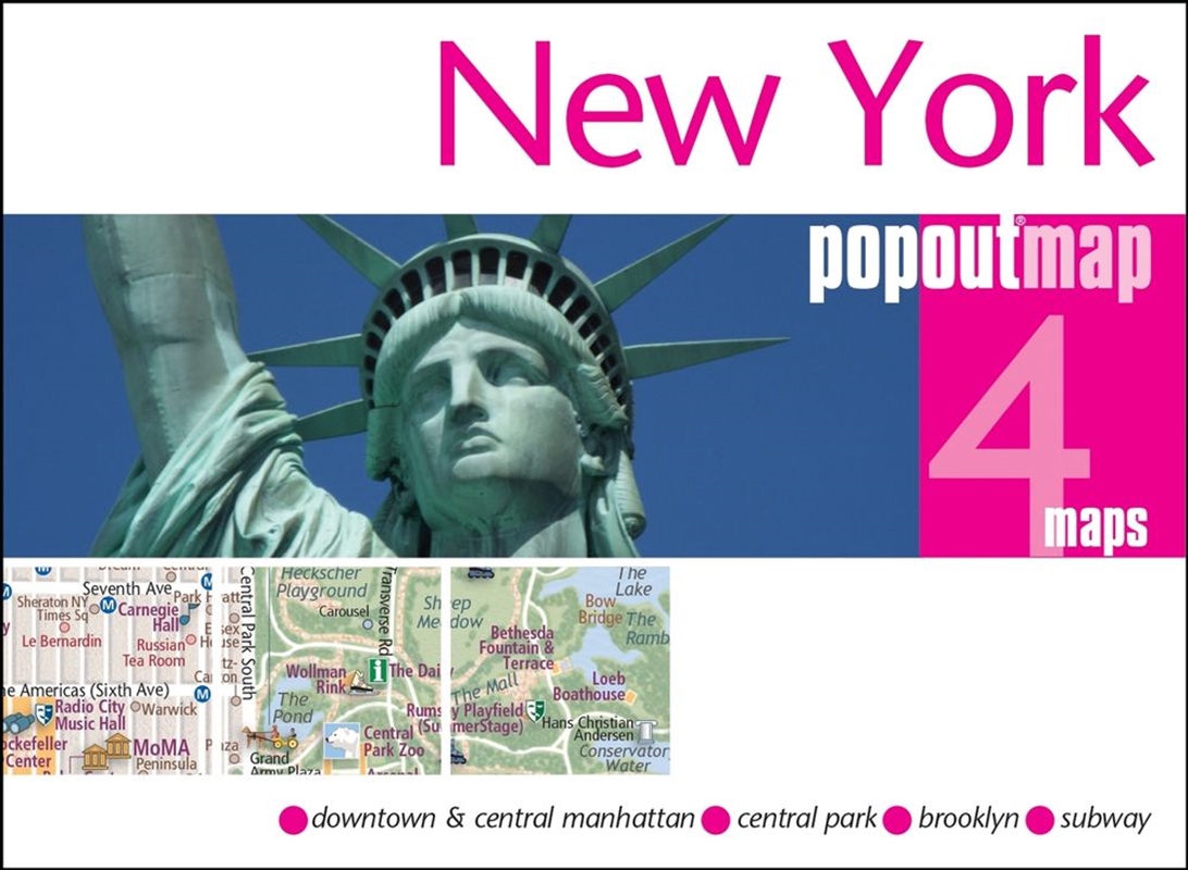 Popout Map New York - Pocket-Sized Pop-Up Street Map of Manhattan  Brooklyn  New York Subway Map /Product Detail/Travel & Holidays