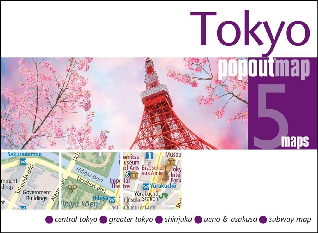 PopOut Map Tokyo - Pocket-Sized Pop-Up Street Map Shinjuku  Ueno  Asakusa  Tokyo Metro Map  Comp/Product Detail/Travel & Holidays