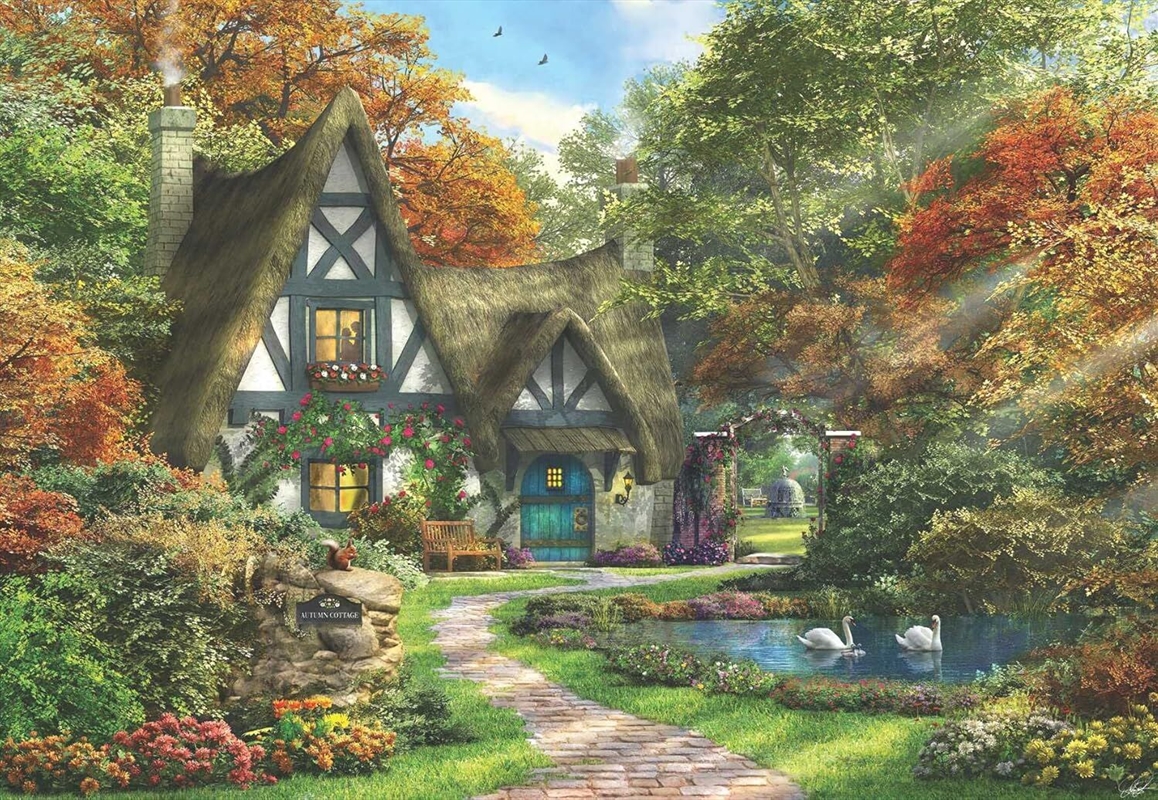 Harlington 1000pce Premium Puzzle - Autumn Cottage/Product Detail/Jigsaw Puzzles
