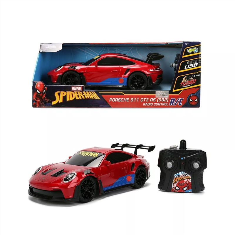SpiderMan - 1:16 Spider-Themed Porsche 911 (992) GT3 RS R/C Car/Product Detail/Toys