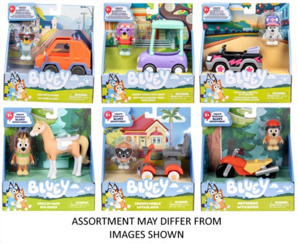 Bluey Series 2 Basic Vehicles & Figure assorted  (Sent At Random)/Product Detail/Toys