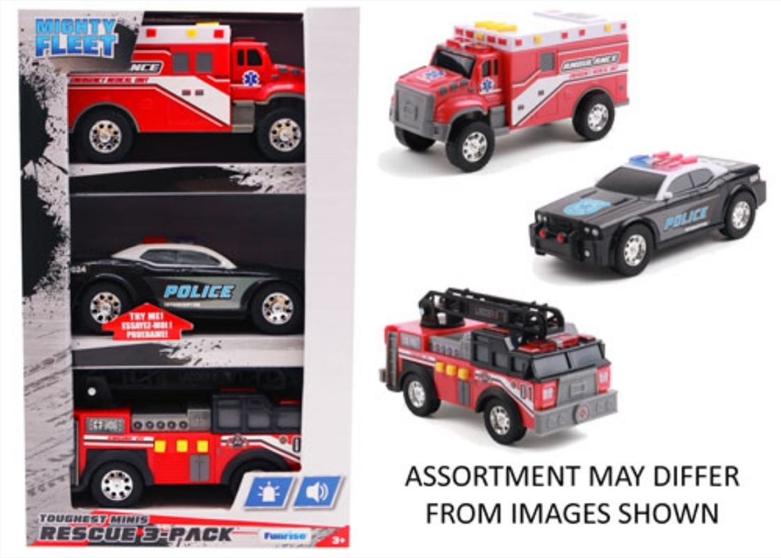 Mighty Fleet Toughest Minis Rescue 3pk/Product Detail/Toys