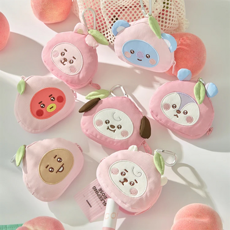 Bt21 - Peach Holic Face Pouch Keyring Tata/Product Detail/KPOP Merch