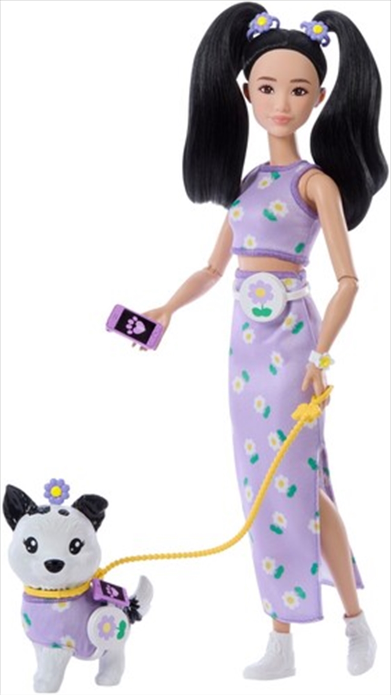 Barbie Twinning Looks Fashion Doll With Pet Dog, Black Hair/Product Detail/Toys