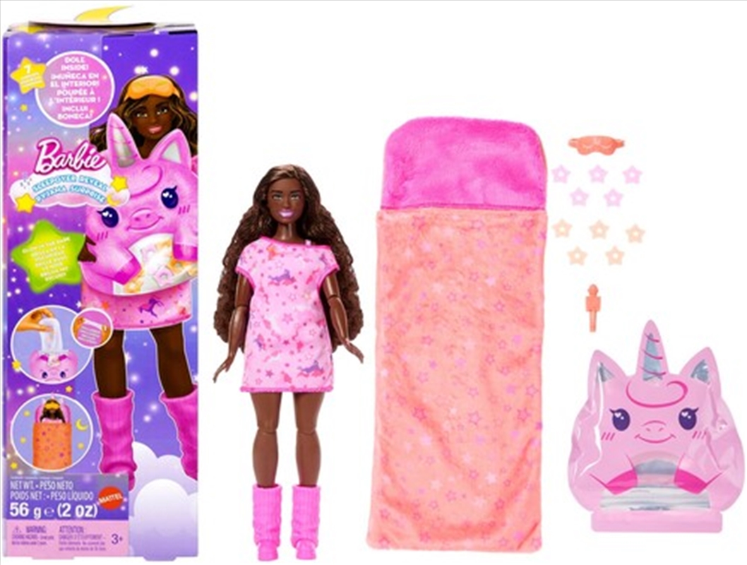 Barbie Party Unboxed Sleepover Reveal Series Pink Pajama Doll & Accessories (One Random Barbie Sleep/Product Detail/Toys
