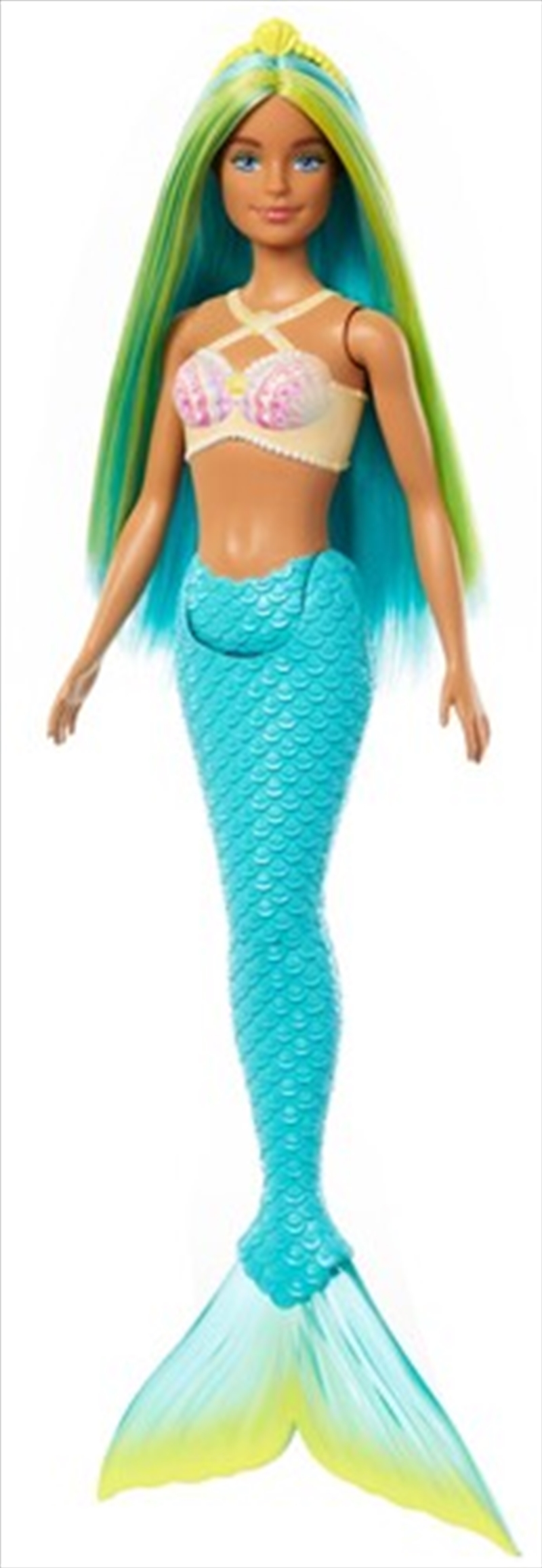 Barbie Mermaid Doll with Blue And Yellow Hair, Turquoise Tail & Headband Accessory/Product Detail/Toys