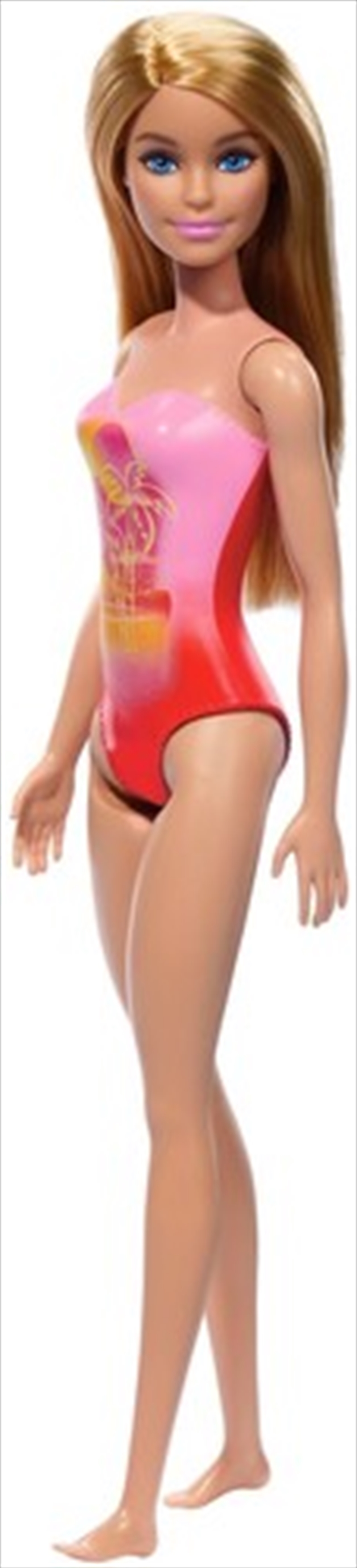 Barbie Beach Doll with Blond Hair & Pink Palm Tree-Print Swimsuit/Product Detail/Toys
