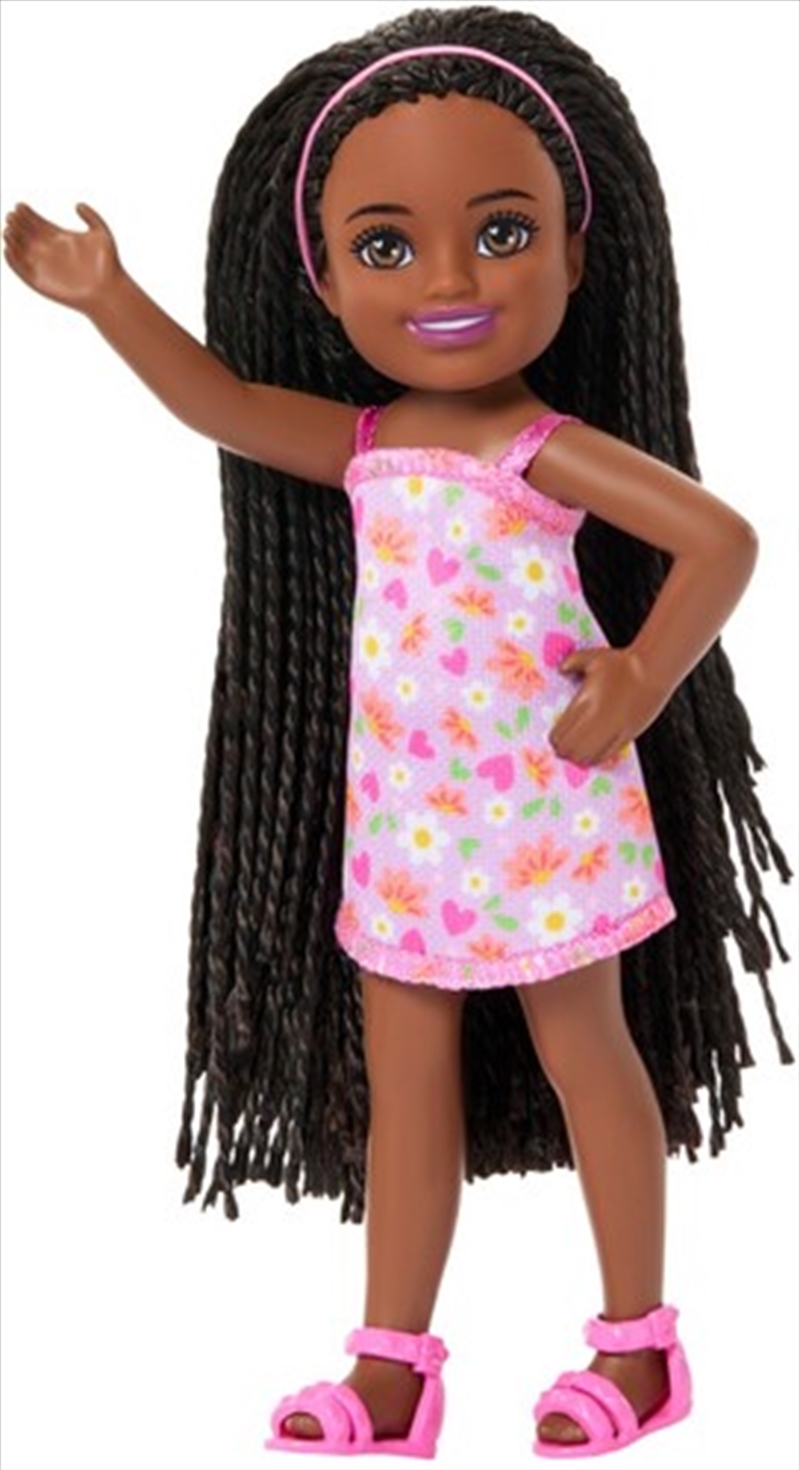 Barbie Club Chelsea Ari Small Doll in Removable Flower-Print Dress & Shoes, Black/Product Detail/Toys