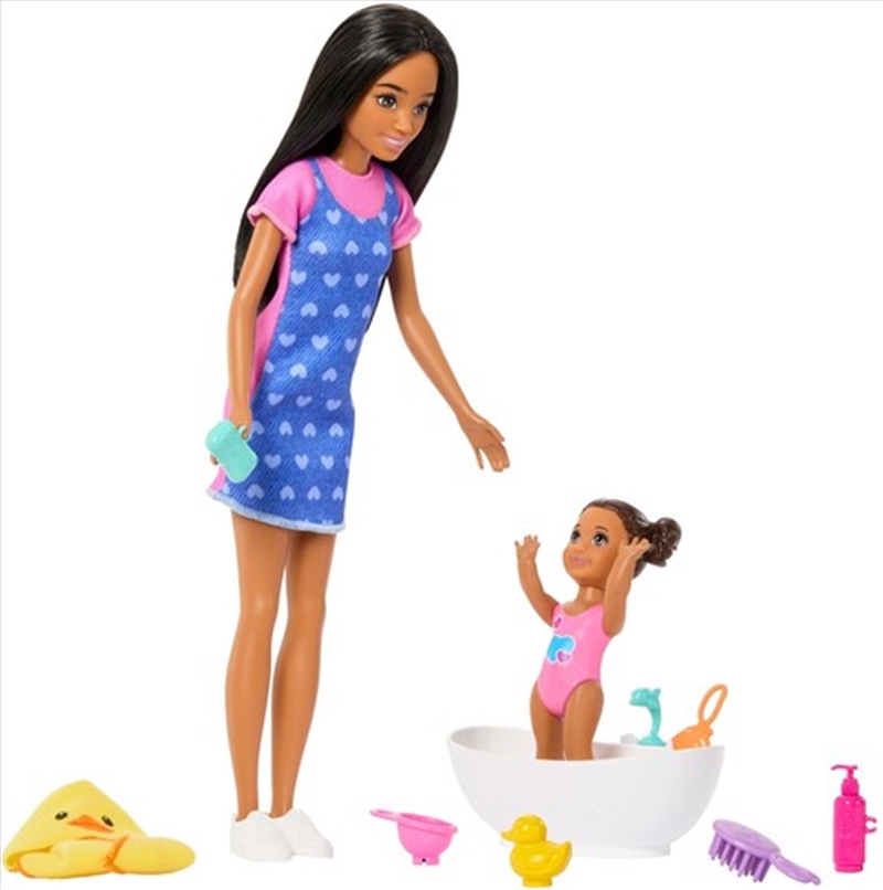 Barbie Skipper Babysitters Inc. Playset with 2 Dolls & Bathtub, Brunette/Product Detail/Toys