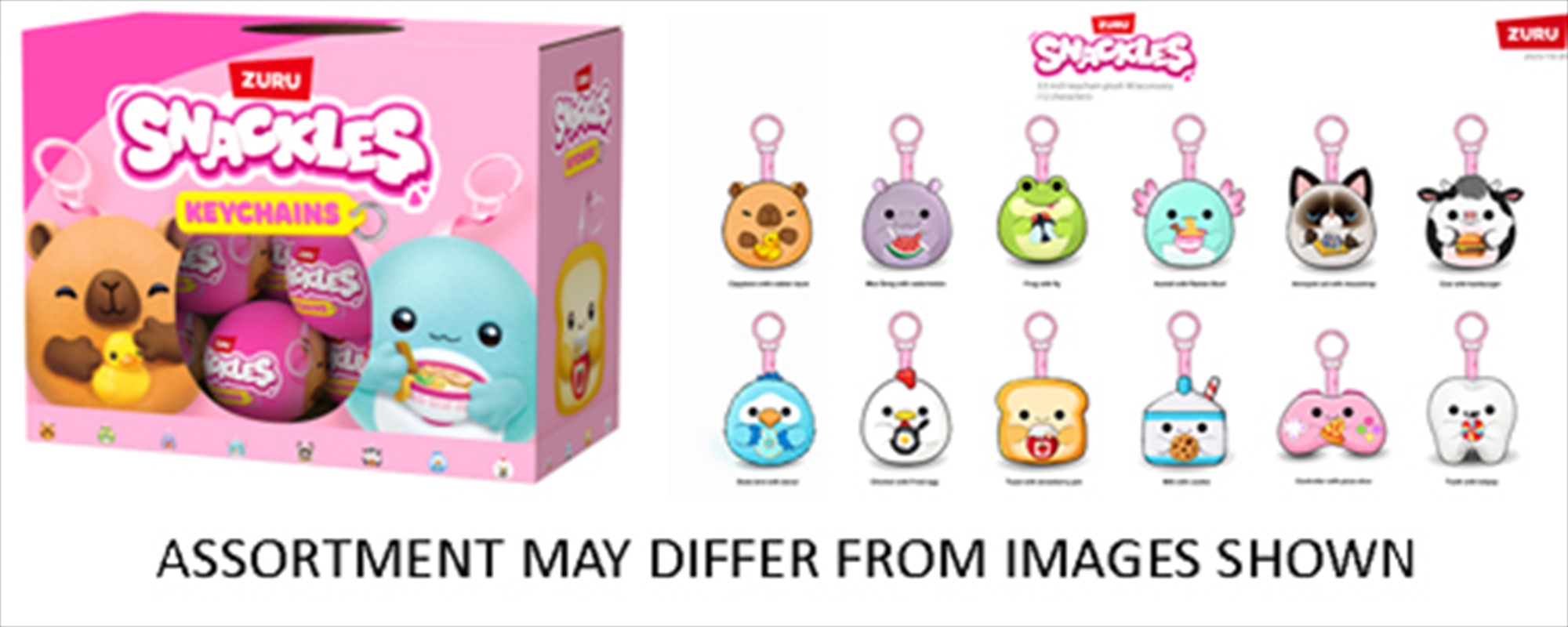 ZURU Snackles Keychains Capsule Series 1 assorted (Sent At Random)/Product Detail/Toys