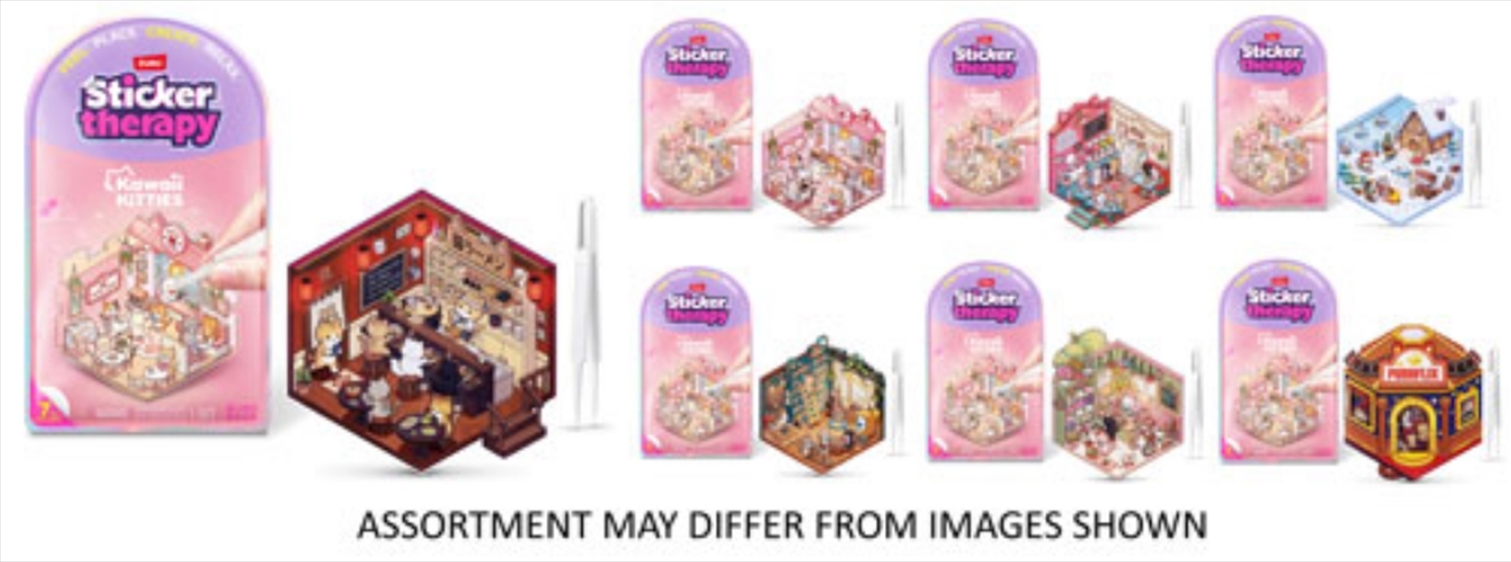 ZURU Sticker Therapy 80 Stickers Kawaii Kitties Series 1 assorted (Sent At Random)/Product Detail/Toys