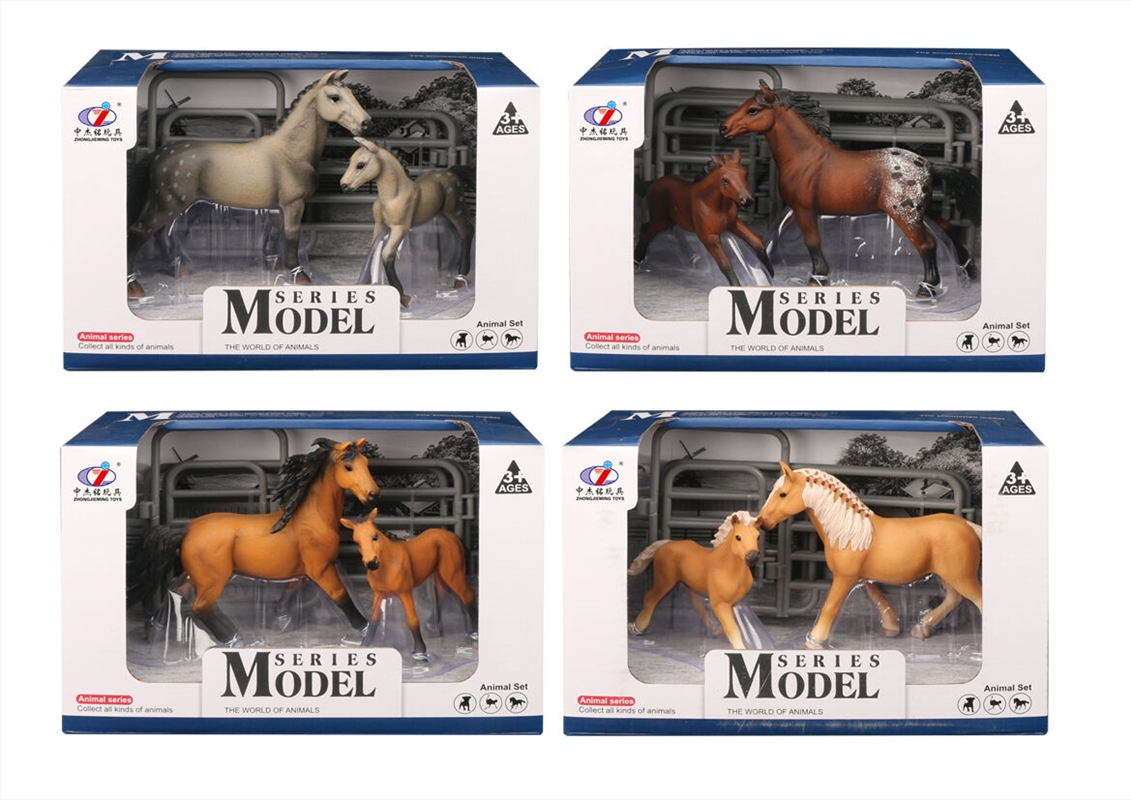 Farm Animals Horse and Foal Set with Accessories 4 asstorted/Product Detail/Toys