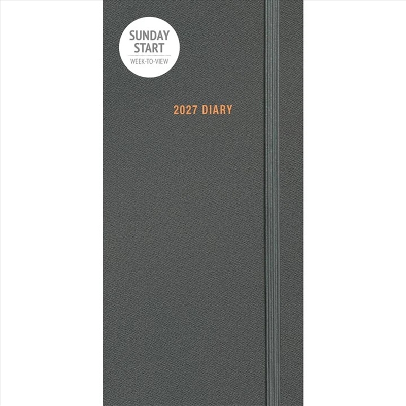 Fashion Diary Sunday Start Charcoal Slim Diary/Product Detail/Calendars & Diaries