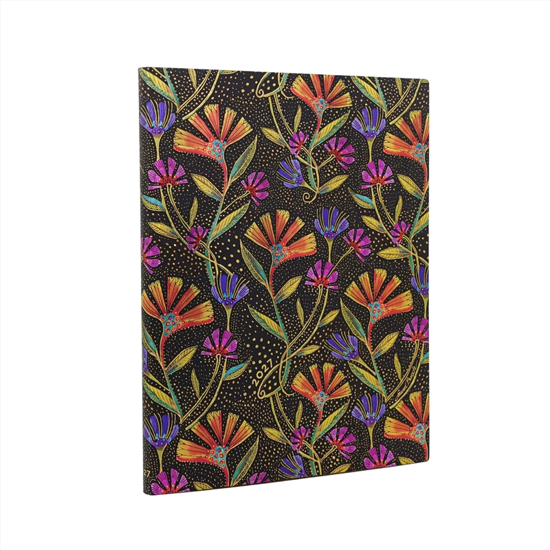 2027 Wild Flowers Playful Creations Ultra 12-Month Softcover Dayplanner Elastic Band Closure Vertica/Product Detail/Calendars & Diaries