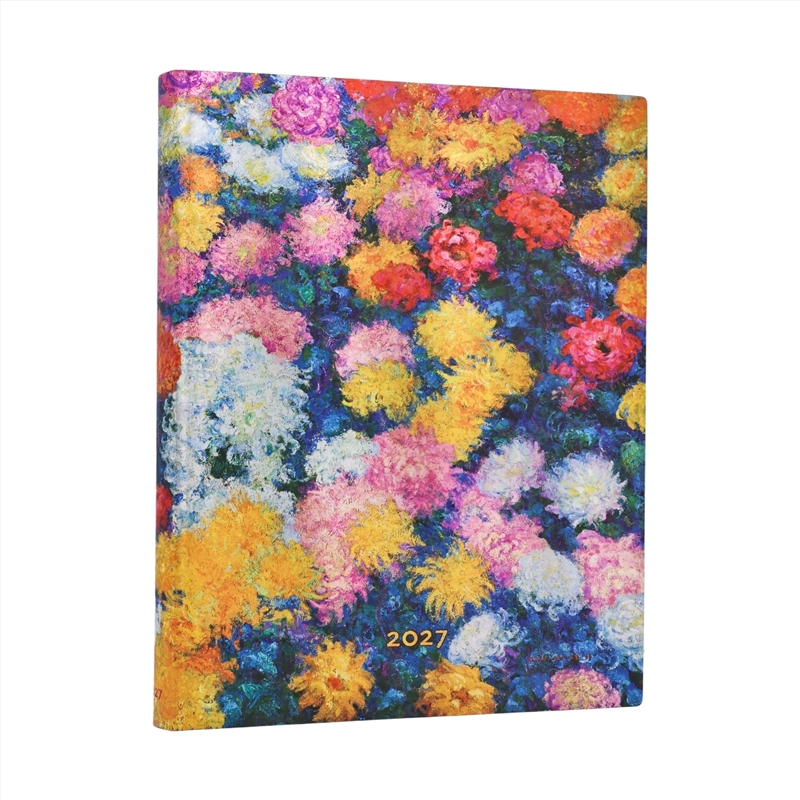 2027 Monet S Chrysanthemums Ultra 12-Month Softcover Dayplanner Elastic Band Closure Daily/Product Detail/Calendars & Diaries