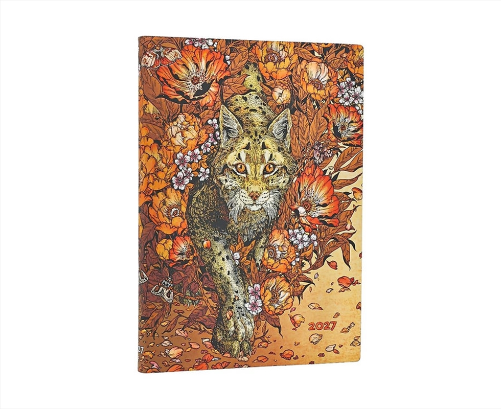 2027 Lynx Rising Erica Williams Art Midi 12-Month Softcover Dayplanner Elastic Band Closure Vertical/Product Detail/Calendars & Diaries