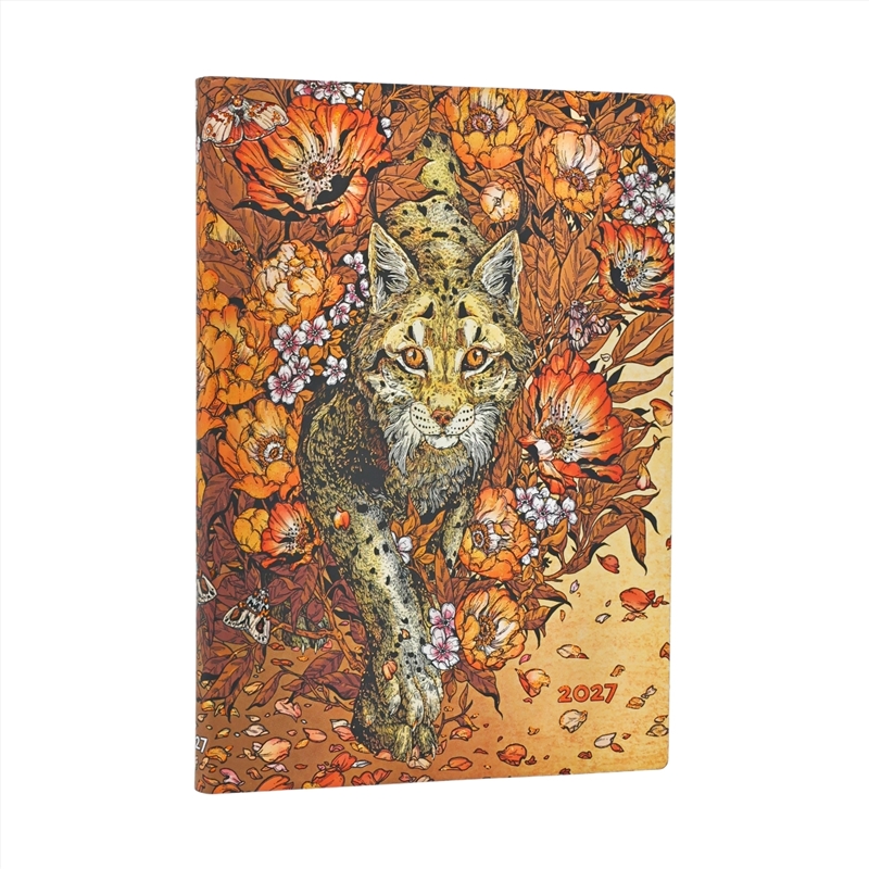 2027 Lynx Rising Erica Williams Art Midi 12-Month Softcover Dayplanner Elastic Band Closure Horizont/Product Detail/Calendars & Diaries