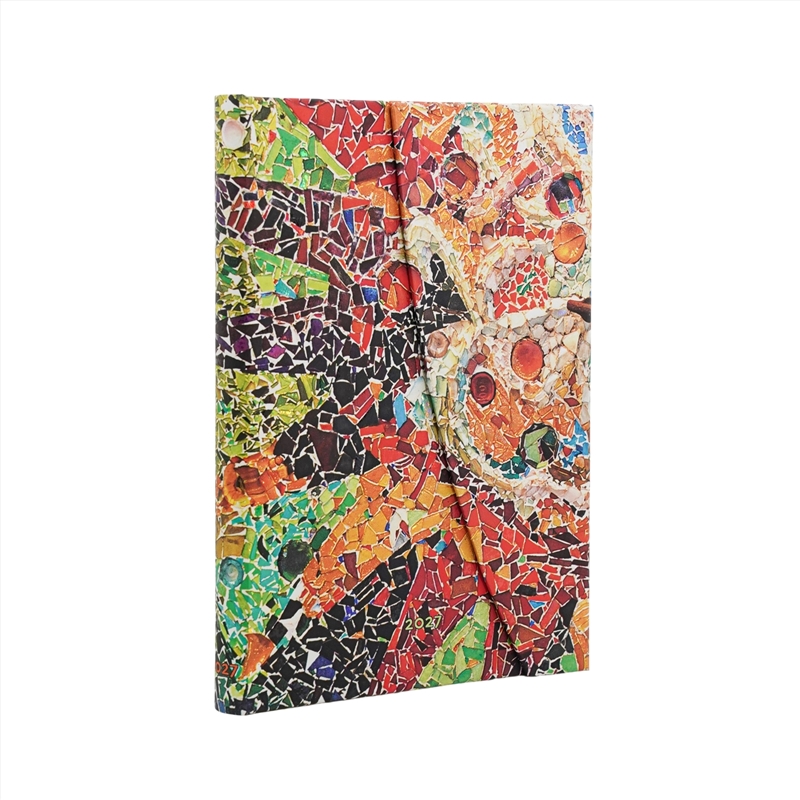 2027 Gaudi S Sun Gaudi S Mosaics Midi 12-Month Hardcover Dayplanner Wrap Closure Horizontal/Product Detail/Calendars & Diaries