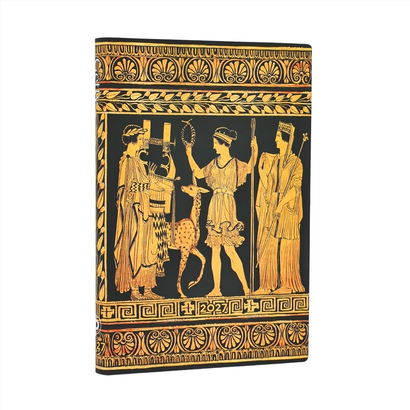 2027 Gathering Of Deities Ancient Greek Pottery Mini 12-Month Softcover Dayplanner Elastic Band Clos/Product Detail/Calendars & Diaries