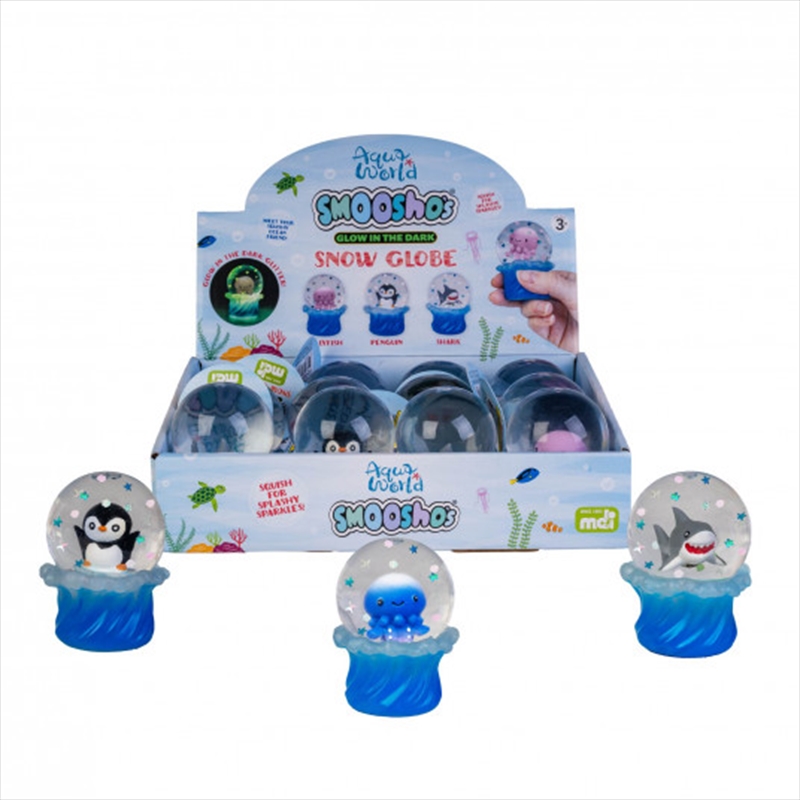 Smooshos Snow Globe Glow in the Dark Sea Animals (SENT AT RANDOM)/Product Detail/Collectables
