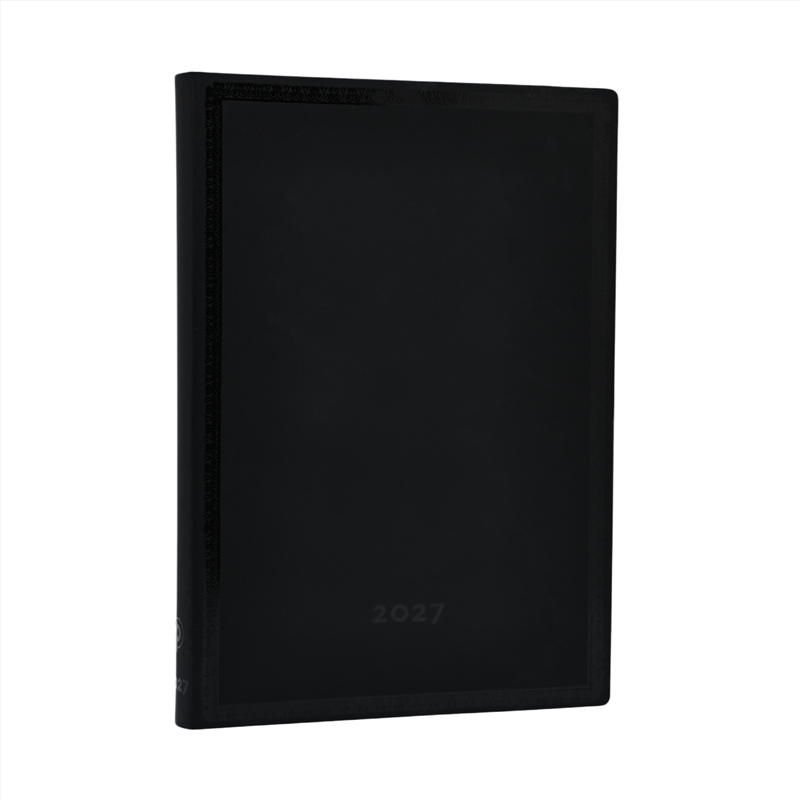 2027 Black Edition Bold Midi 12-Month Softcover Dayplanner Elastic Band Closure Vertical/Product Detail/Calendars & Diaries