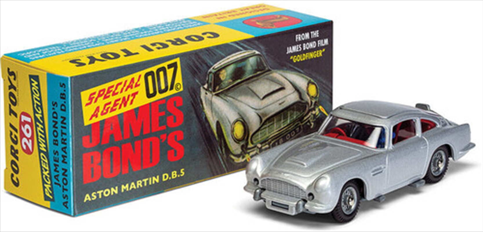 Corgi James Bond Aston Martin DB5, Silver 1:43 Scale Diecast/Product Detail/Figurines