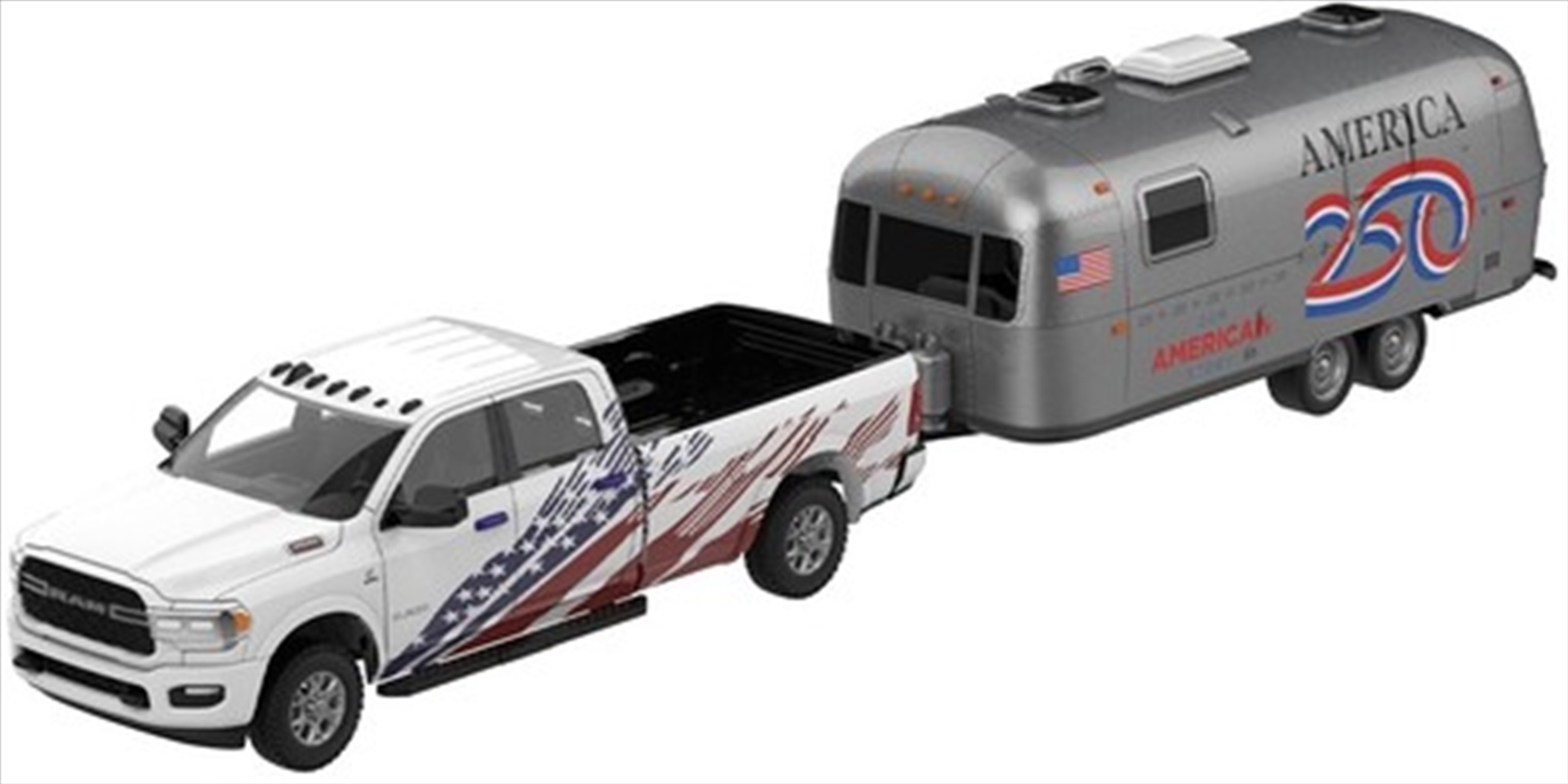 1:64 2024 Ram 2500 Laramie Die-Cast Truck with 2026 Airstream America 250 Edition/Product Detail/Figurines