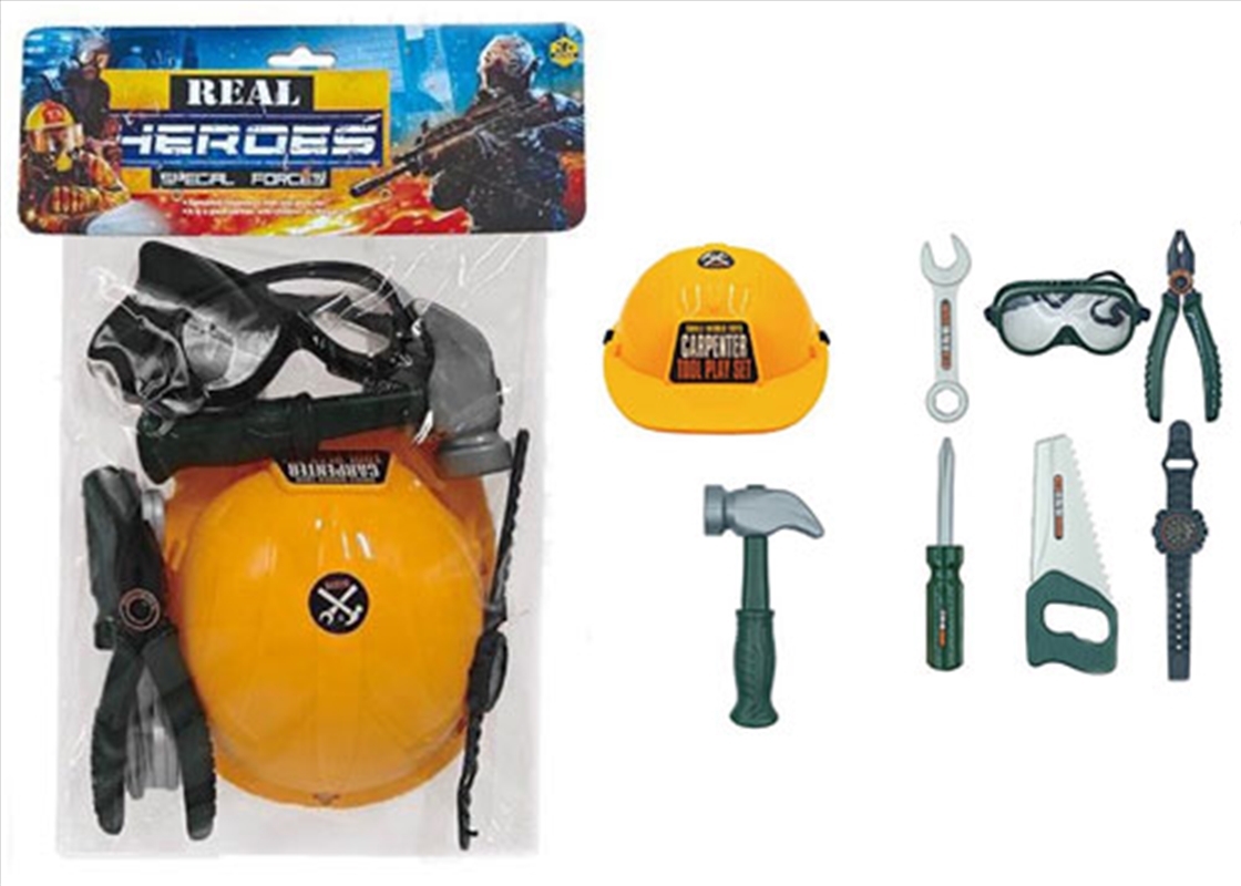 Tool Set with Hard Hat 8pc Hang Sell/Product Detail/Toys