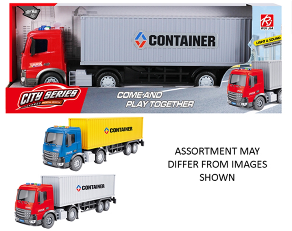 Container Truck Friction 38cm with Light and Sound 2 assorted (Sent At Random)/Product Detail/Toys