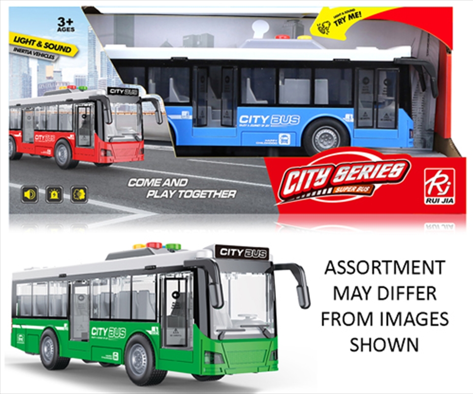 City Bus Friction 27cm with Light and Sound 3 assorted (Sent At Random)/Product Detail/Toys