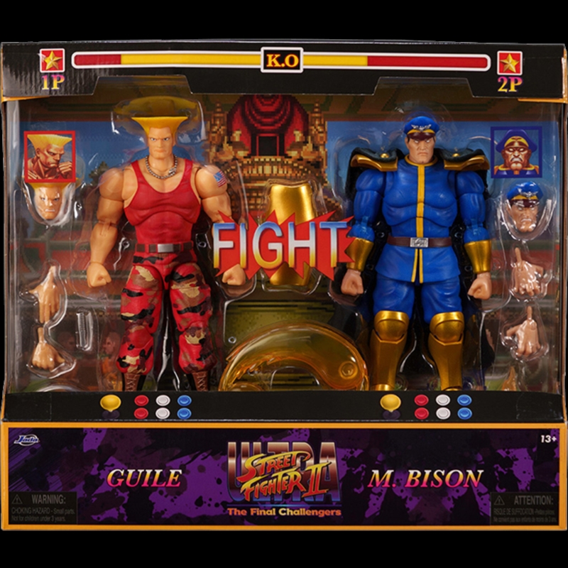 Street Fighter II - 1:12 Guile vs. M. Bison Action Figure 2PK/Product Detail/Figurines