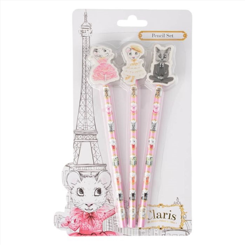 Claris Pencil Set With Eraser Toppers/Product Detail/Stationery