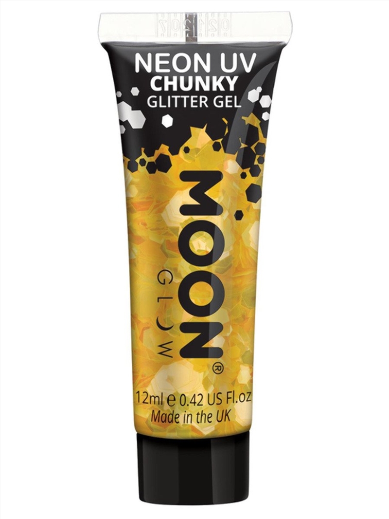 Moon Glow - Neon Uv Chunky Glitter Gel, Gold/Product Detail/Costumes
