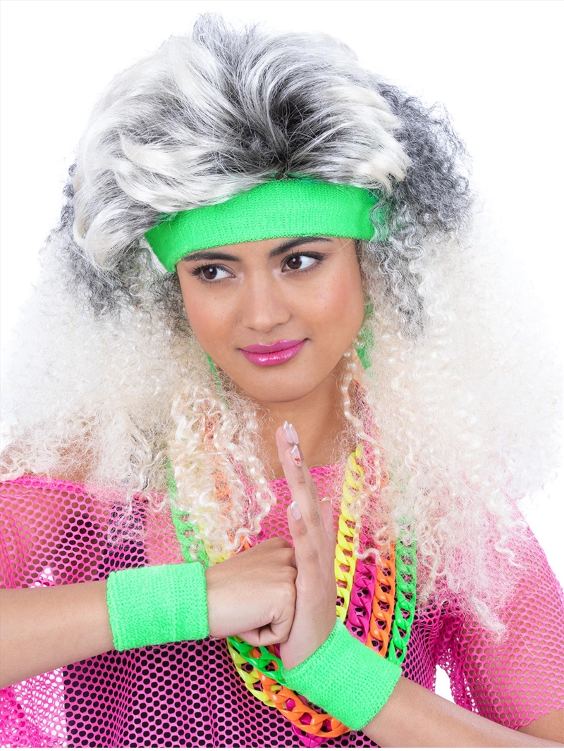 80's Neon Sweatbands, Green/Product Detail/Costumes