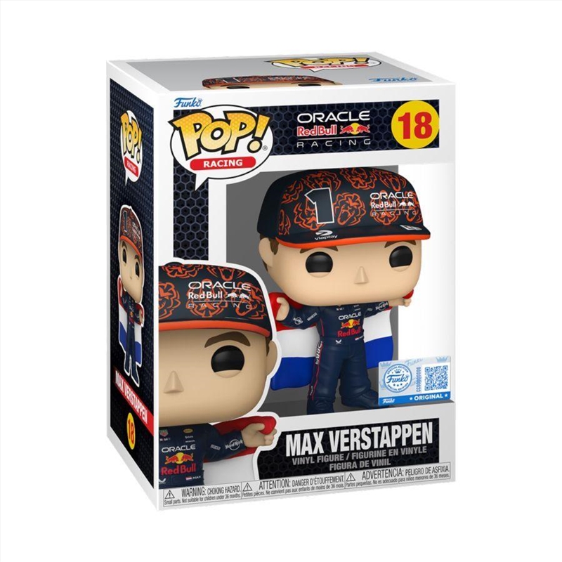 Formula 1: Red Bull - Max Verstappen with Flag Pop! Vinyl RS/Product Detail/Sport