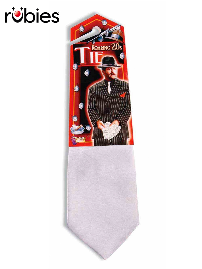 Gangster Tie - White/Product Detail/Costumes