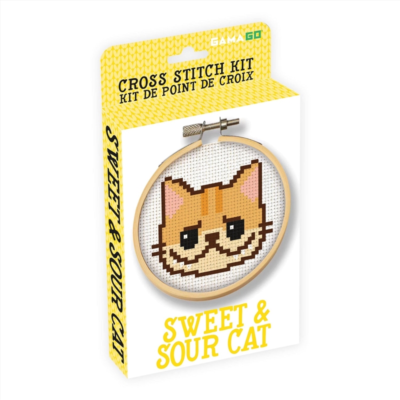 GamaGo - Sweet & Sour Cat Cross Stitch Embroidery Kit/Product Detail/Arts & Craft